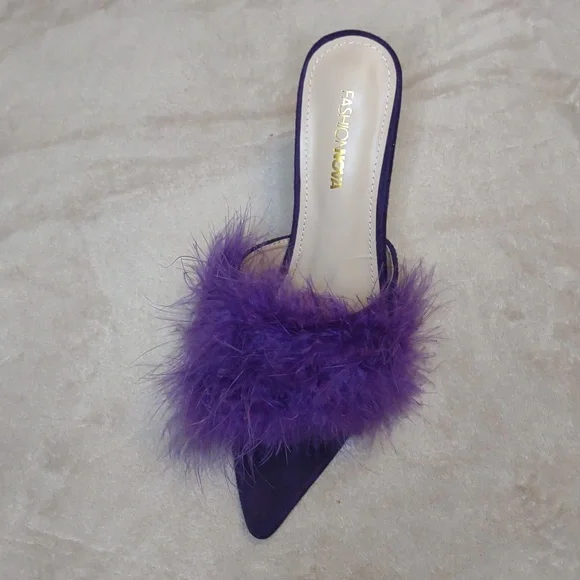 👣MELANTHA🩵 Feather Mules - Picture 11 of 16
